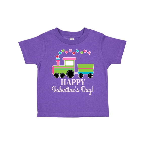 Inktastic Happy Valentines Day Childs Train Boys or Girls Toddler T-Shirt