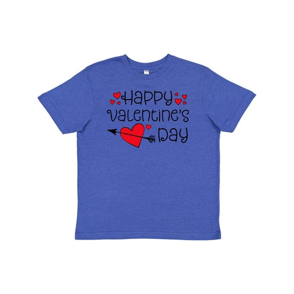 Inktastic Happy Valentines Day Red Hearts and Arrow Youth T-Shirt