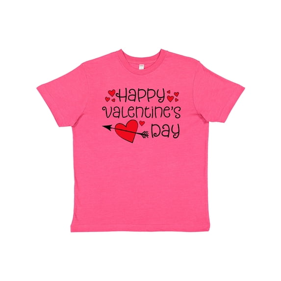 Inktastic Happy Valentines Day Red Hearts and Arrow Youth T-Shirt