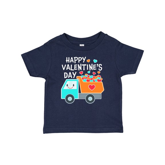 Inktastic Happy Valentines Day Truck Hearts Boys or Girls Baby T-Shirt