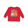 thumbnail image 1 of Inktastic Happy Valentines Day Truck Hearts Boys or Girls Long Sleeve Toddler T-Shirt, 1 of 5