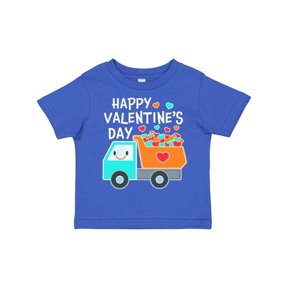 Inktastic Happy Valentines Day Truck Hearts Boys or Girls Toddler T-Shirt