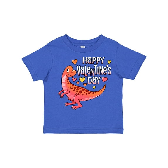 Inktastic Happy Valentines Day- cute dinosaur Boys or Girls Toddler T-Shirt