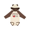 thumbnail image 1 of Inktastic Happy Valentines Day red hearts and arrow Boys or Girls Long Sleeve Baby Bodysuit, 1 of 5