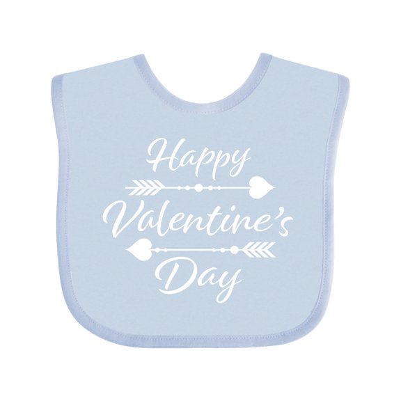 Inktastic Happy Valentines Day with Arrows Boys or Girls Baby Bib