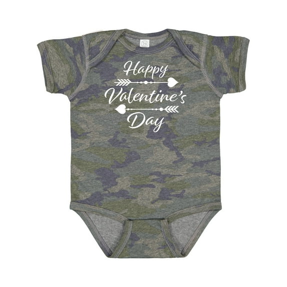Inktastic Happy Valentines Day with Arrows Boys or Girls Baby Bodysuit