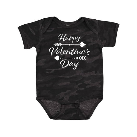 Inktastic Happy Valentines Day with Arrows Boys or Girls Baby Bodysuit