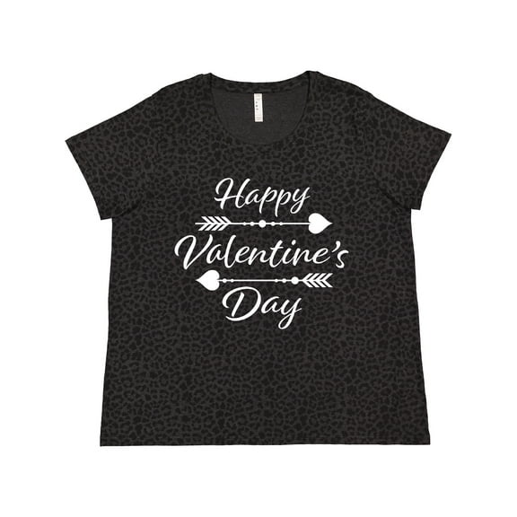 Inktastic Happy Valentines Day with Arrows Women's Plus Size T-Shirt