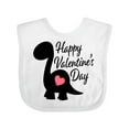 thumbnail image 1 of Inktastic Happy Valentines Day with Dinosaur Silhouette and Heart Boys or Girls Baby Bib, 1 of 4
