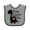 thumbnail image 1 of Inktastic Happy Valentines Day with Dinosaur Silhouette and Heart Boys or Girls Baby Bib, 1 of 4