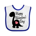 thumbnail image 1 of Inktastic Happy Valentines Day with Dinosaur Silhouette and Heart Boys or Girls Baby Bib, 1 of 4