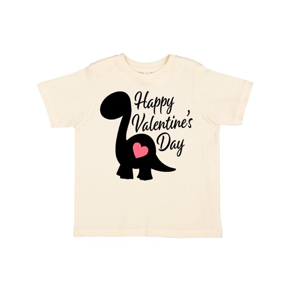 Inktastic Happy Valentines Day with Dinosaur Silhouette and Heart Boys or Girls Toddler T-Shirt
