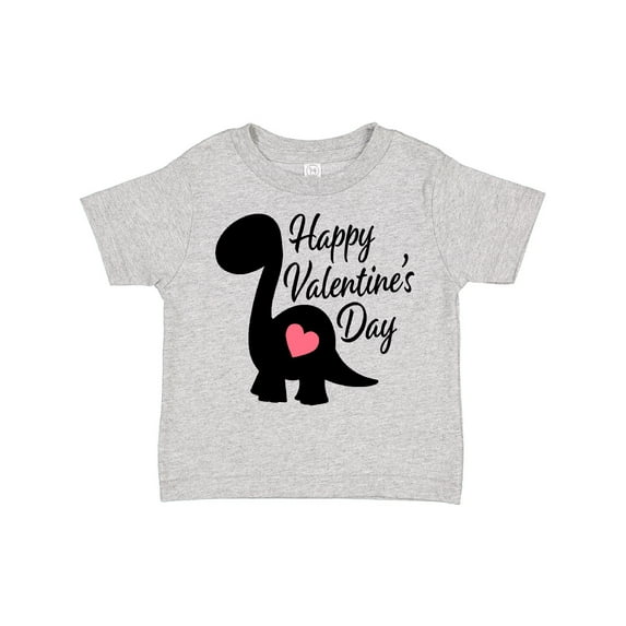 Inktastic Happy Valentines Day with Dinosaur Silhouette and Heart Boys or Girls Toddler T-Shirt