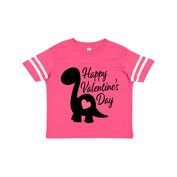 Inktastic Happy Valentines Day with Dinosaur Silhouette and Heart Boys or Girls Toddler T-Shirt