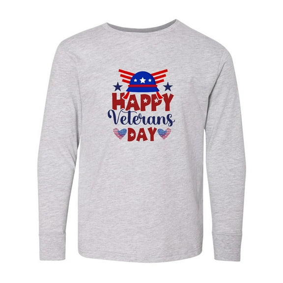 Inktastic Happy Veterans Day Long Sleeve Youth T-Shirt