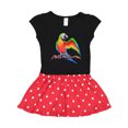 thumbnail image 1 of Inktastic Harlequin Macaw Parrot Gift Toddler Girl Dress, 1 of 4