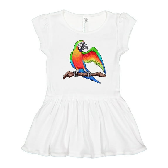 Inktastic Harlequin Macaw Parrot Girls Toddler Dress