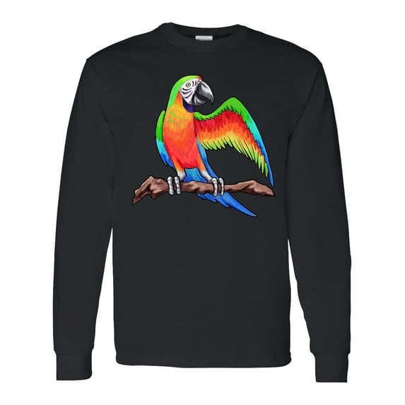 Inktastic Harlequin Macaw Parrot Long Sleeve T-Shirt