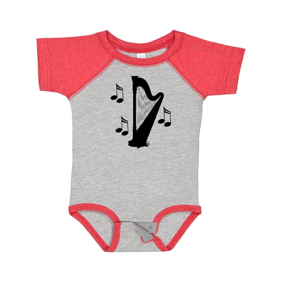 Inktastic Harp Silhouette Music Boys or Girls Baby Bodysuit
