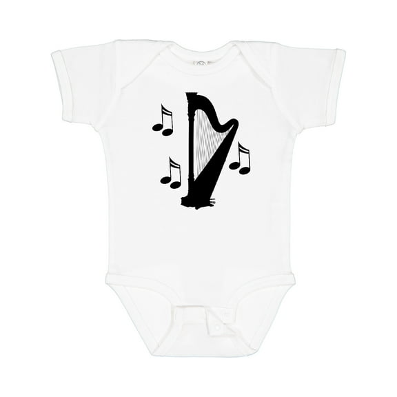 Inktastic Harp Silhouette Music Boys or Girls Baby Bodysuit