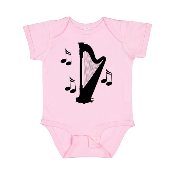 Inktastic Harp Silhouette Music Boys or Girls Baby Bodysuit
