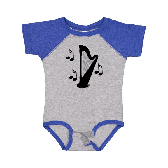 Inktastic Harp Silhouette Music Boys or Girls Baby Bodysuit