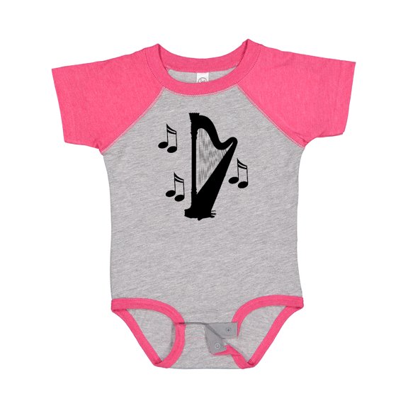 Inktastic Harp Silhouette Music Boys or Girls Baby Bodysuit