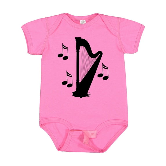 Inktastic Harp Silhouette Music Boys or Girls Baby Bodysuit