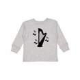 thumbnail image 1 of Inktastic Harp Silhouette Music Gift Boys or Girls Long Sleeve Toddler T-Shirt, 1 of 5