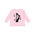 thumbnail image 1 of Inktastic Harp Silhouette Music Gift Boys or Girls Long Sleeve Toddler T-Shirt, 1 of 5
