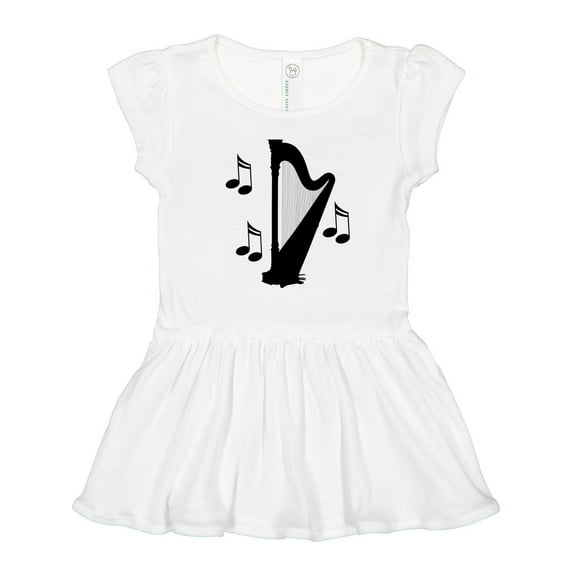 Inktastic Harp Silhouette Music Gift Girls Toddler Dress