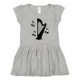thumbnail image 1 of Inktastic Harp Silhouette Music Gift Girls Toddler Dress, 1 of 5