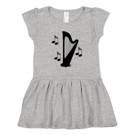 Inktastic Harp Silhouette Music Gift Girls Toddler Dress
