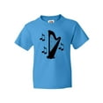 thumbnail image 1 of Inktastic Harp Silhouette Music Gift Youth T-Shirt, 1 of 5