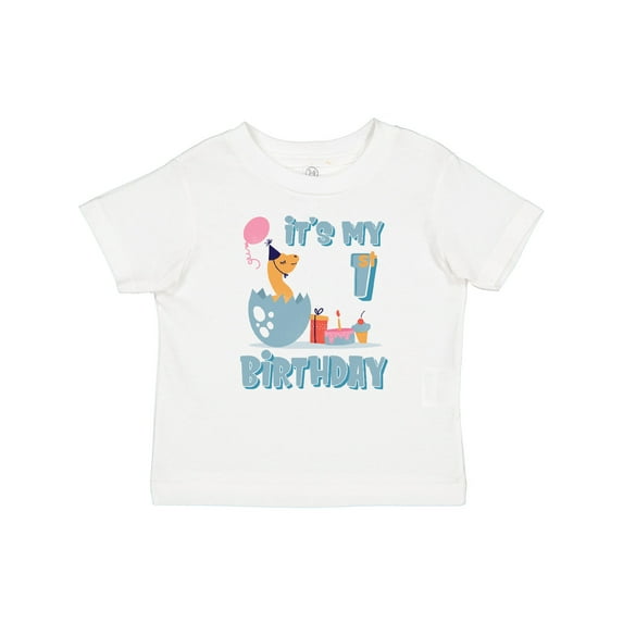 Inktastic Hatching Dinosaur 1st Birthday Boys or Girls Baby T-Shirt