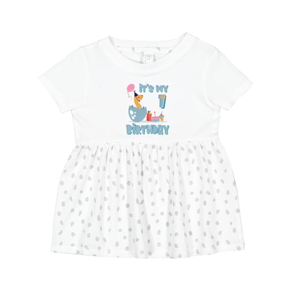 Inktastic Hatching Dinosaur 1st Birthday Girls Baby Dress