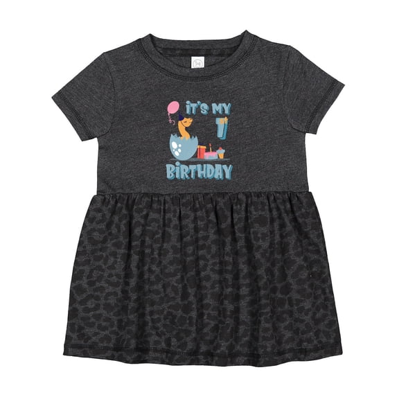 Inktastic Hatching Dinosaur 1st Birthday Girls Baby Dress