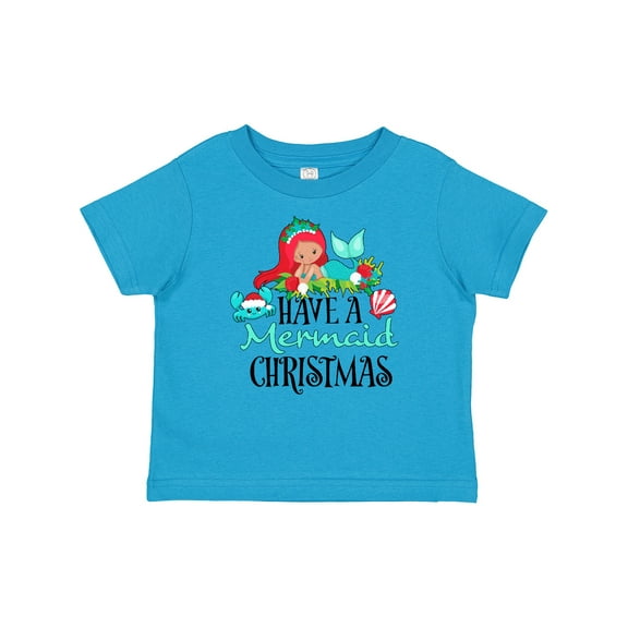 Inktastic Have a Mermaid Christmas with Crab and Seashell Boys or Girls Baby T-Shirt