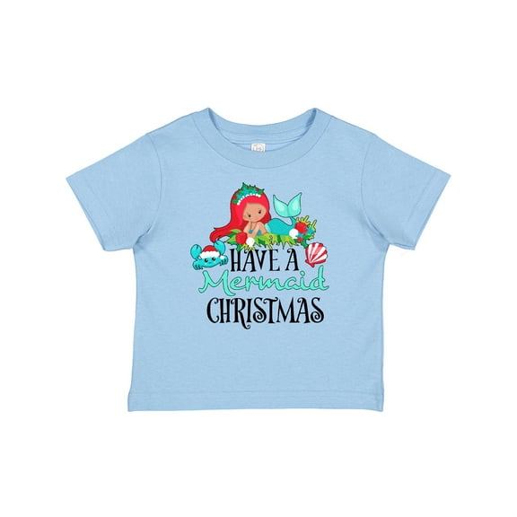 Inktastic Have a Mermaid Christmas with Crab and Seashell Boys or Girls Baby T-Shirt