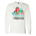 thumbnail image 1 of Inktastic Have a Mermaid Christmas with Crab and Seashell Long Sleeve T-Shirt, 1 of 5