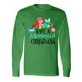 thumbnail image 1 of Inktastic Have a Mermaid Christmas with Crab and Seashell Long Sleeve T-Shirt, 1 of 5