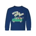 thumbnail image 1 of Inktastic Have a Very Hoppy Easter Green Bunny Truck Long Sleeve Youth T-Shirt, 1 of 5