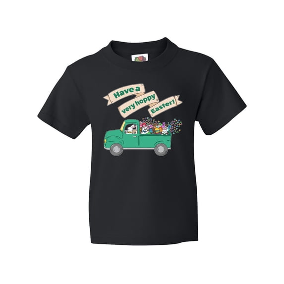 Inktastic Have a Very Hoppy Easter Green Bunny Truck Youth T-Shirt