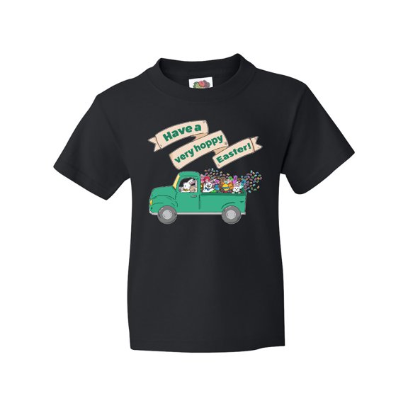 Inktastic Have a Very Hoppy Easter Green Bunny Truck Youth T-Shirt