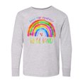 thumbnail image 1 of Inktastic Have the Courage to Be Kind Watercolor Rainbow Long Sleeve Youth T-Shirt, 1 of 5