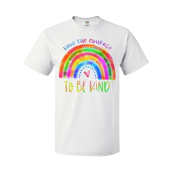 Inktastic Have the Courage to Be Kind Watercolor Rainbow T-Shirt