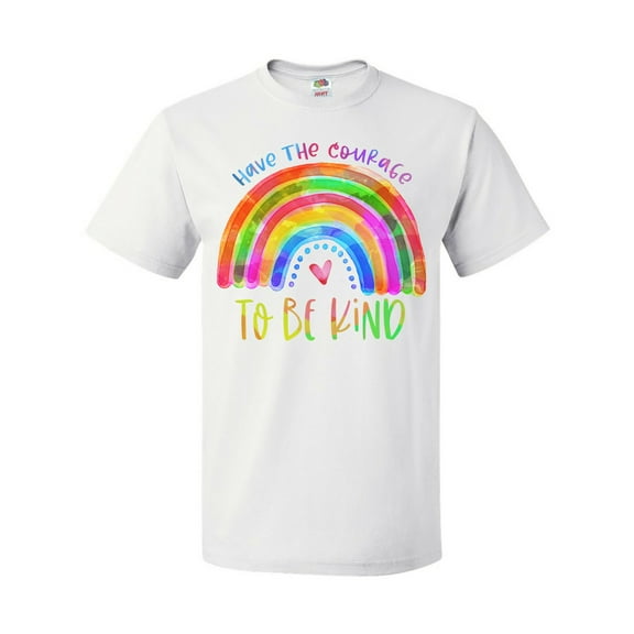 Inktastic Have the Courage to Be Kind Watercolor Rainbow T-Shirt