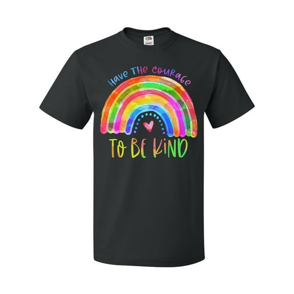 Inktastic Have the Courage to Be Kind Watercolor Rainbow T-Shirt