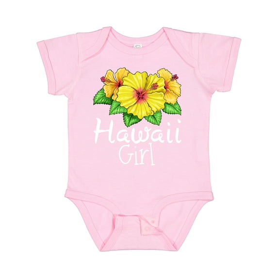 Inktastic Hawaii Girl Hibiscus Flowers Girls Baby Bodysuit