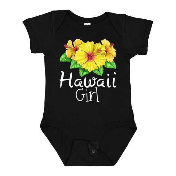 Inktastic Hawaii Girl Hibiscus Flowers Girls Baby Bodysuit